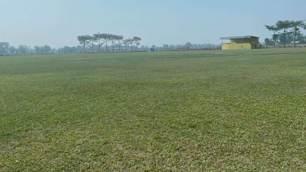 डोमालाल रंगशालाको खेल मैदान स्तरोन्नति गर्दै झापा ११