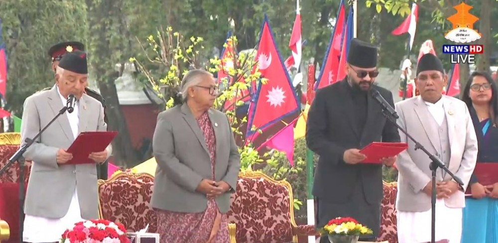 प्रधानमन्त्री बालेन्द्र शाहले लिए शपथ